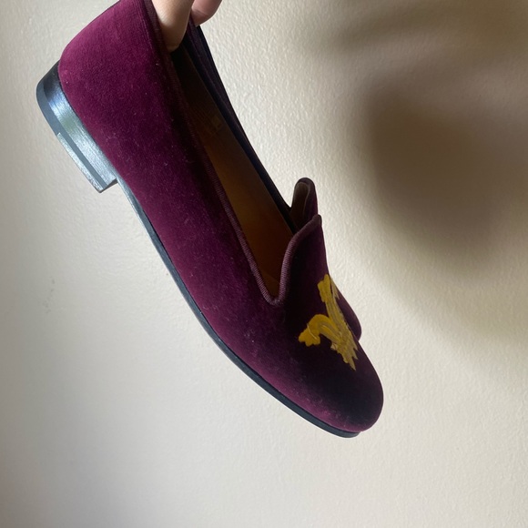 Stubbs & Wootton Fleur De Lys Velvet Smoking Loafer Women’s Size 7.5 - Picture 8 of 8